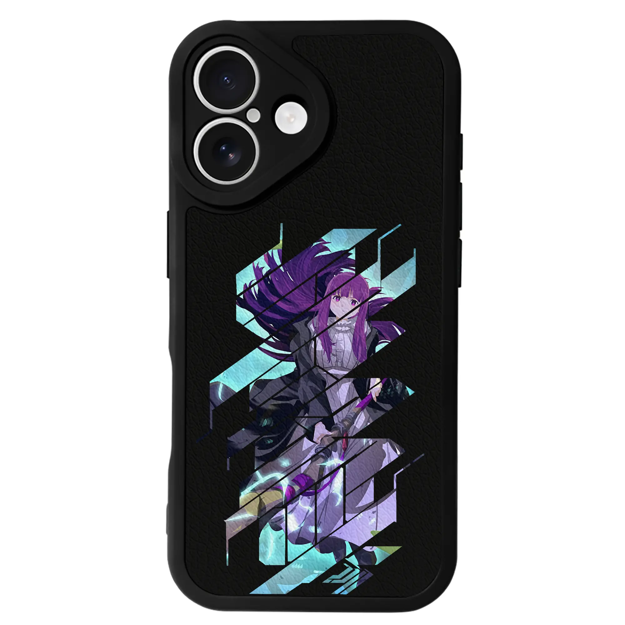 葬送のフリーレン（Frieren） グッズ,フェルン（Fern） - IPhone 16シリーズ対応 ・ シリコンスマホケース ・ レザー調 ・ 高精度フィット ・ 耐衝撃 ・ ワイヤレス充電対応 ・ 精密カット